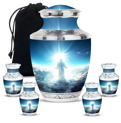 Personalized Religious Cremation Urn for Human Ashes - 10-inch, 200 cu in - Yatskia