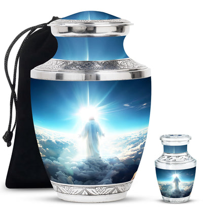 Personalized Religious Cremation Urn for Human Ashes - 10-inch, 200 cu in - Yatskia