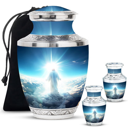 Personalized Religious Cremation Urn for Human Ashes - 10-inch, 200 cu in - Yatskia