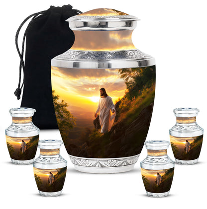 Personalized Religious Keepsake Urn for Women - 10-inch, 200 cu in - Yatskia