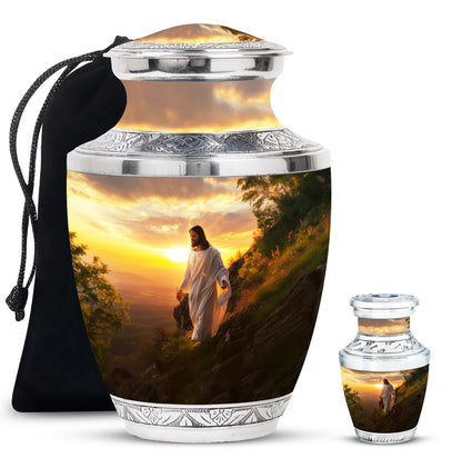 Personalized Religious Keepsake Urn for Women - 10-inch, 200 cu in - Yatskia