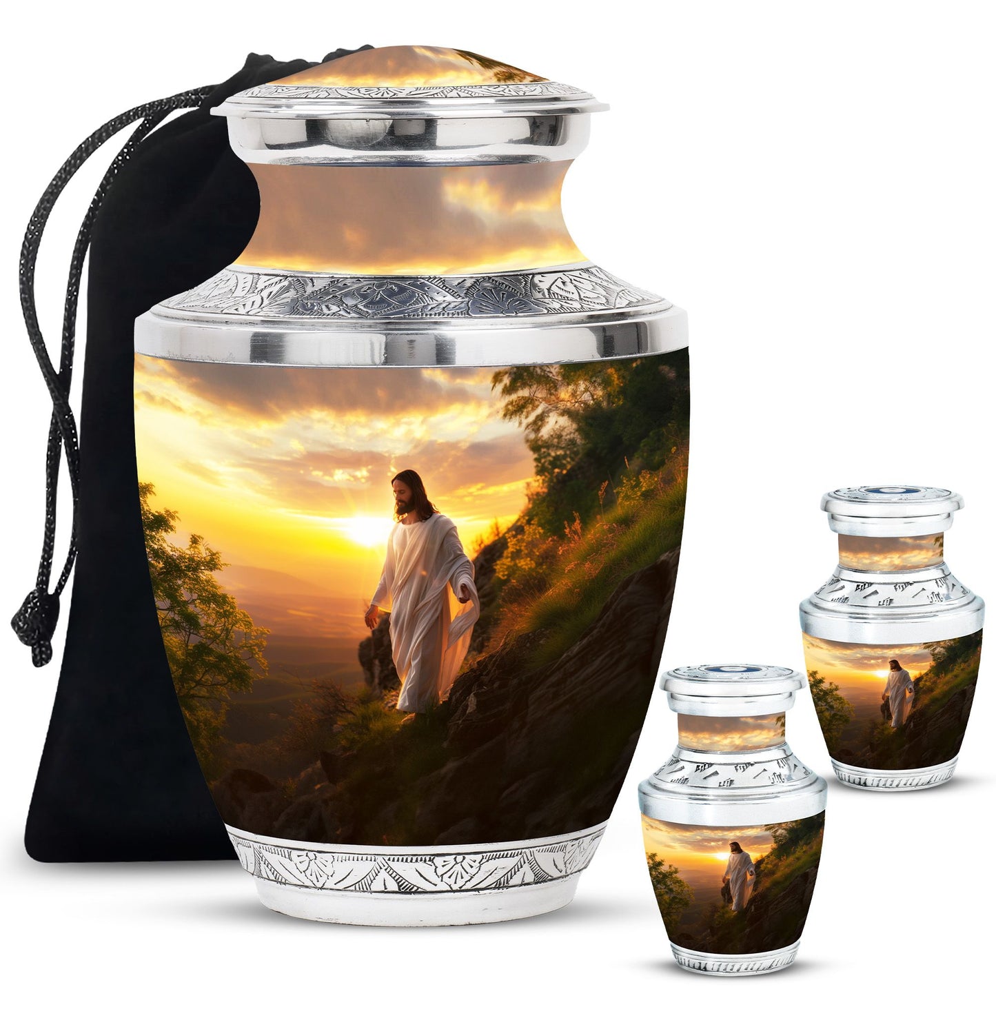 Personalized Religious Keepsake Urn for Women - 10-inch, 200 cu in - Yatskia