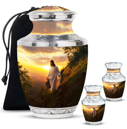 Personalized Religious Keepsake Urn for Women - 10-inch, 200 cu in - Yatskia