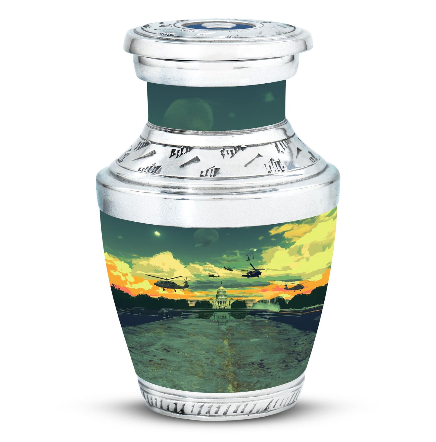 Personalized Military Cremation Urn for Human Ashes - 10-inch, 200 cu in - Yatskia