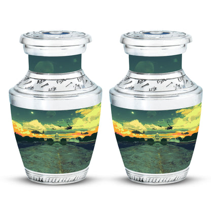 Personalized Military Cremation Urn for Human Ashes - 10-inch, 200 cu in - Yatskia