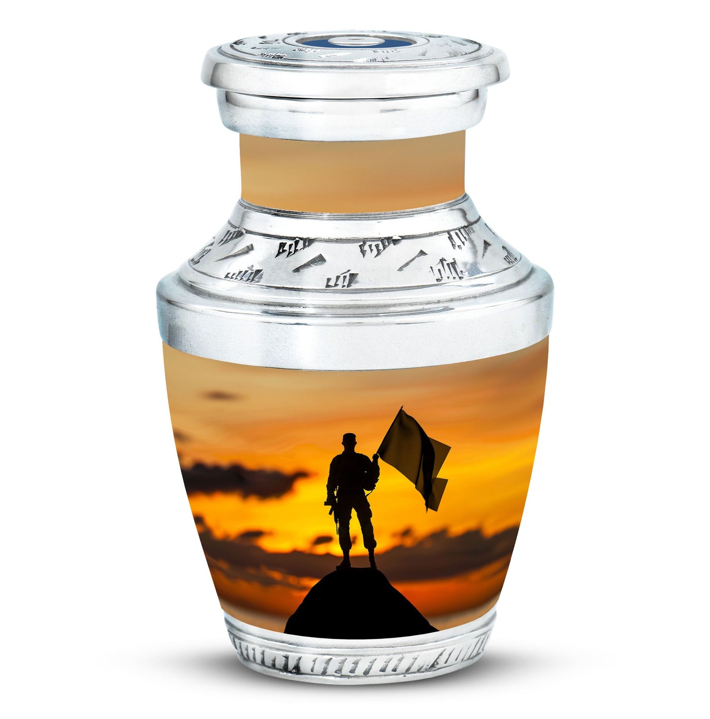 Personalized Military Cremation Urn for Human Ashes - 10-inch, 200 cu in - Yatskia