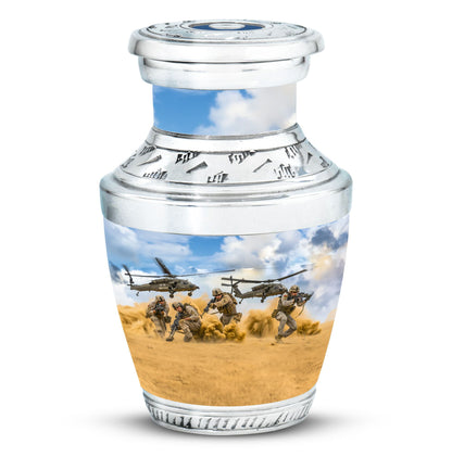 Personalized Military Keepsake Urn for Human Ashes - 10-inch, 200 cu in - Yatskia