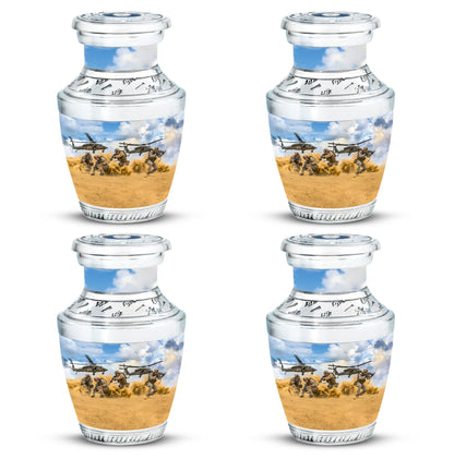 Personalized Military Keepsake Urn for Human Ashes - 10-inch, 200 cu in - Yatskia