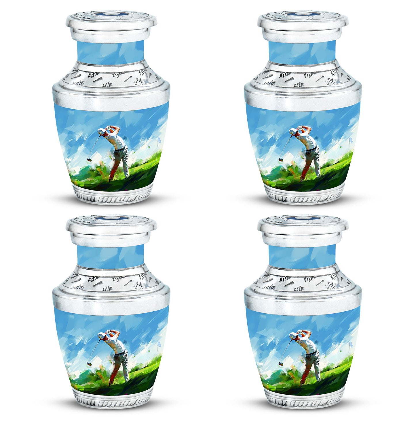 Personalized Golf Keepsake Urn for Human Ashes - 10-inch, 200 cu in - Yatskia