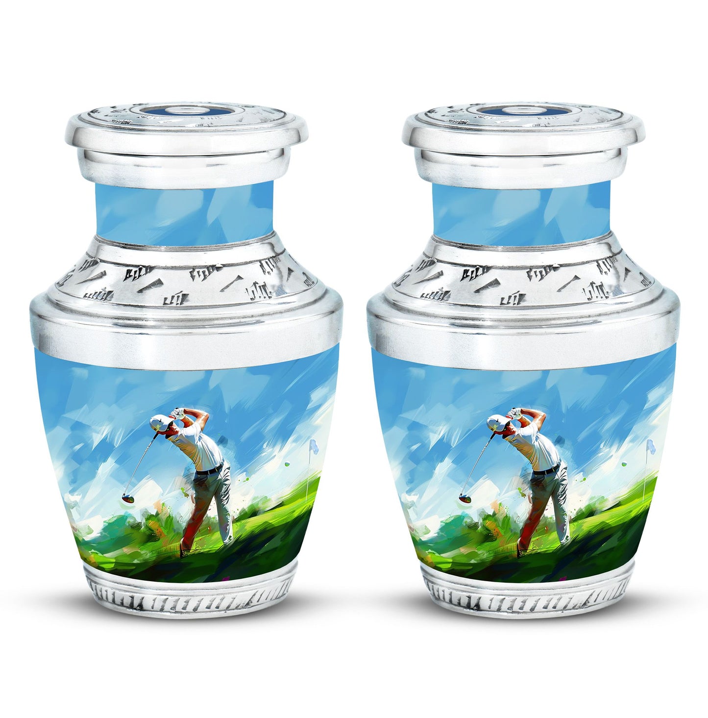 Personalized Golf Keepsake Urn for Human Ashes - 10-inch, 200 cu in - Yatskia