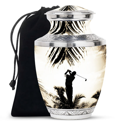 Personalized Golf Keepsake Urn for Human Ashes - 10-inch, 200 cu in - Yatskia