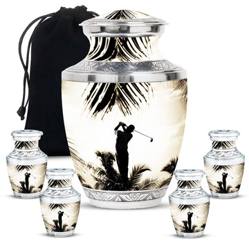 Large Urn With 4 Keepsake Urn