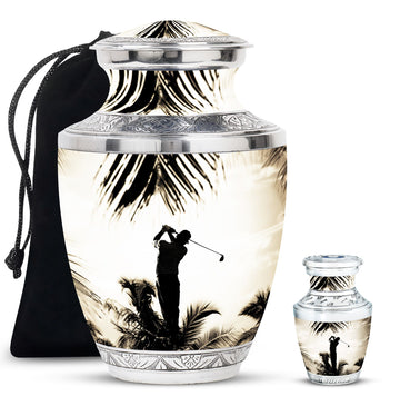 Large Urn With 1 Keepsake Urn