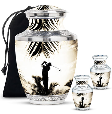 Large Urn With 2 Keepsake Urn