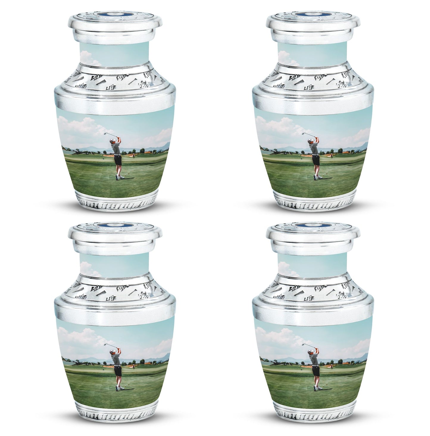Personalized Golf Memorial Urn for Human Ashes - 10-inch, 200 cu in - Yatskia