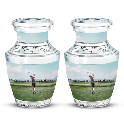 Personalized Golf Memorial Urn for Human Ashes - 10-inch, 200 cu in - Yatskia
