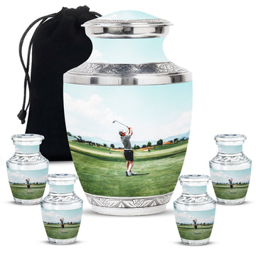 Large Urn With 4 Keepsake Urn