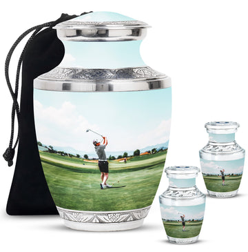 Large Urn With 2 Keepsake Urn