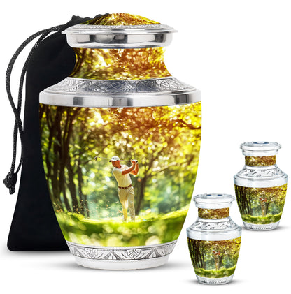 Personalized Golf Cremation Urn for Adult - 10-inch, 200 cu in - Yatskia