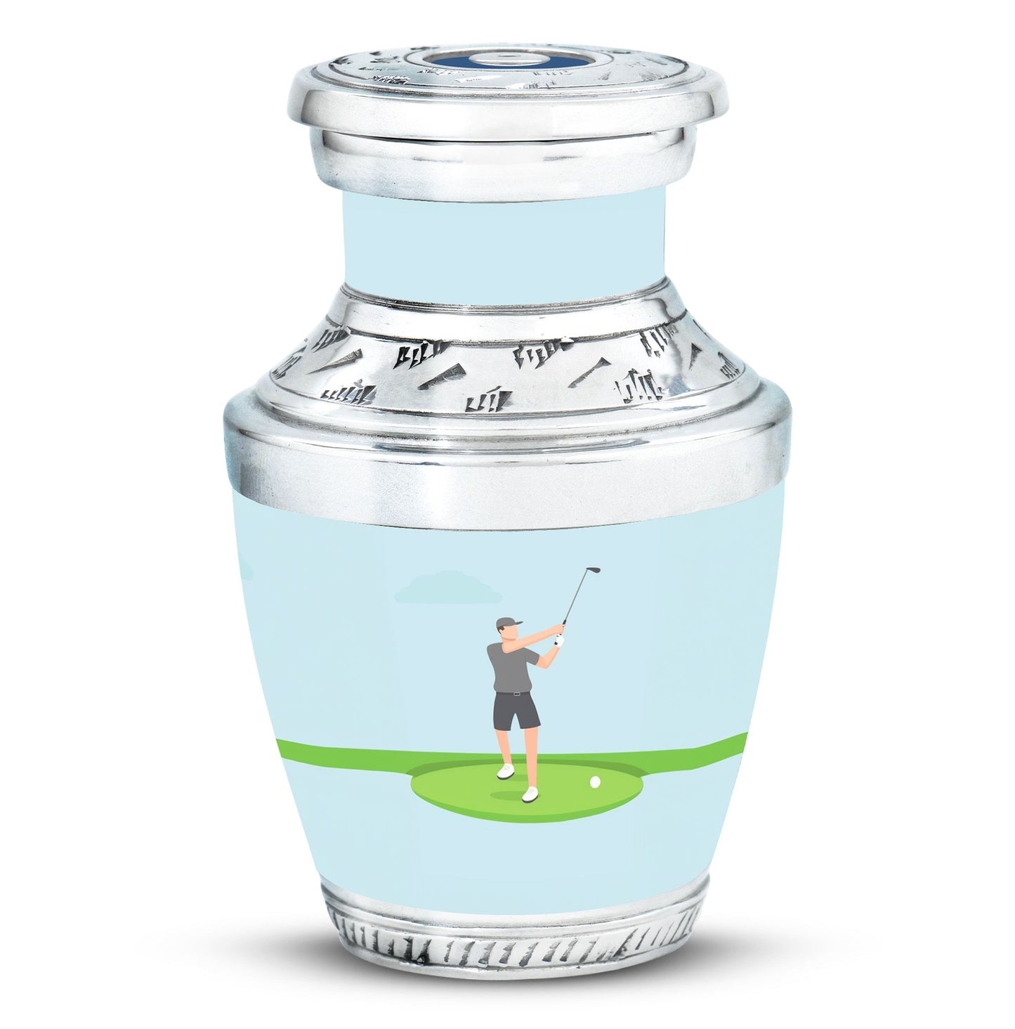 Personalized Golf Cremation Urn for Human Ashes - 10-inch, 200 cu in - Yatskia