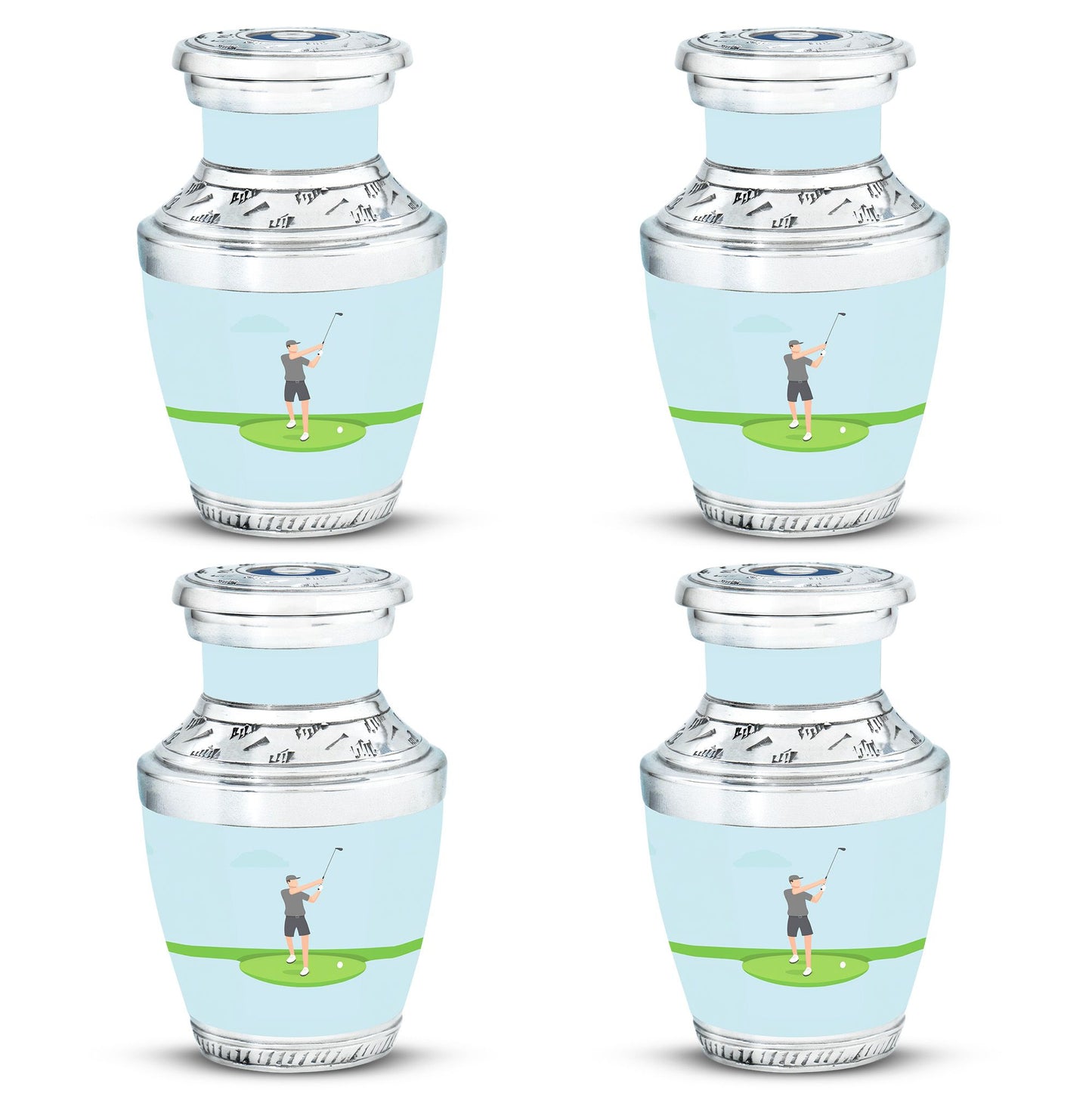 Personalized Golf Cremation Urn for Human Ashes - 10-inch, 200 cu in - Yatskia
