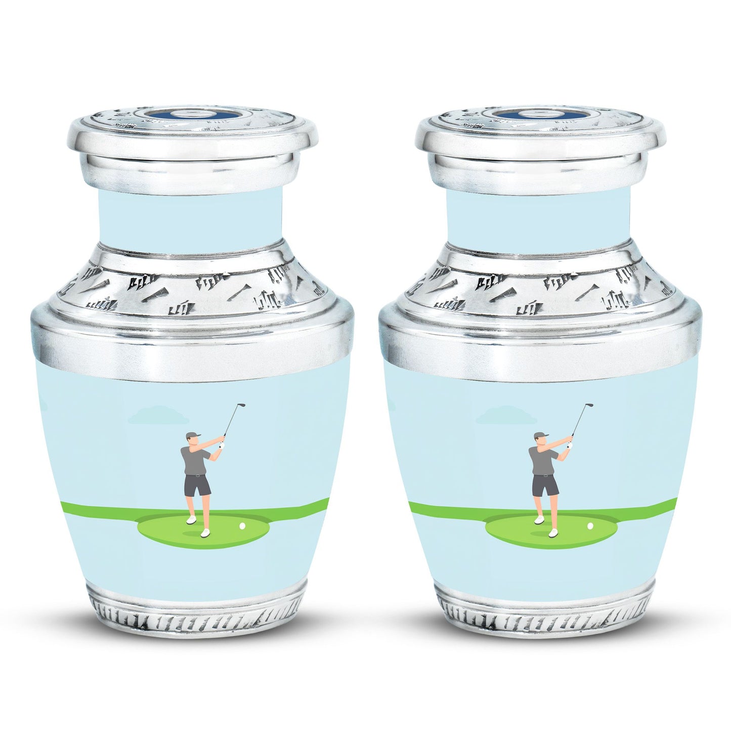 Personalized Golf Cremation Urn for Human Ashes - 10-inch, 200 cu in - Yatskia