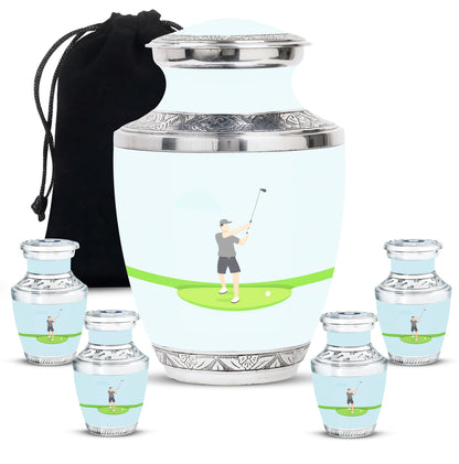 Personalized Golf Cremation Urn for Human Ashes - 10-inch, 200 cu in - Yatskia