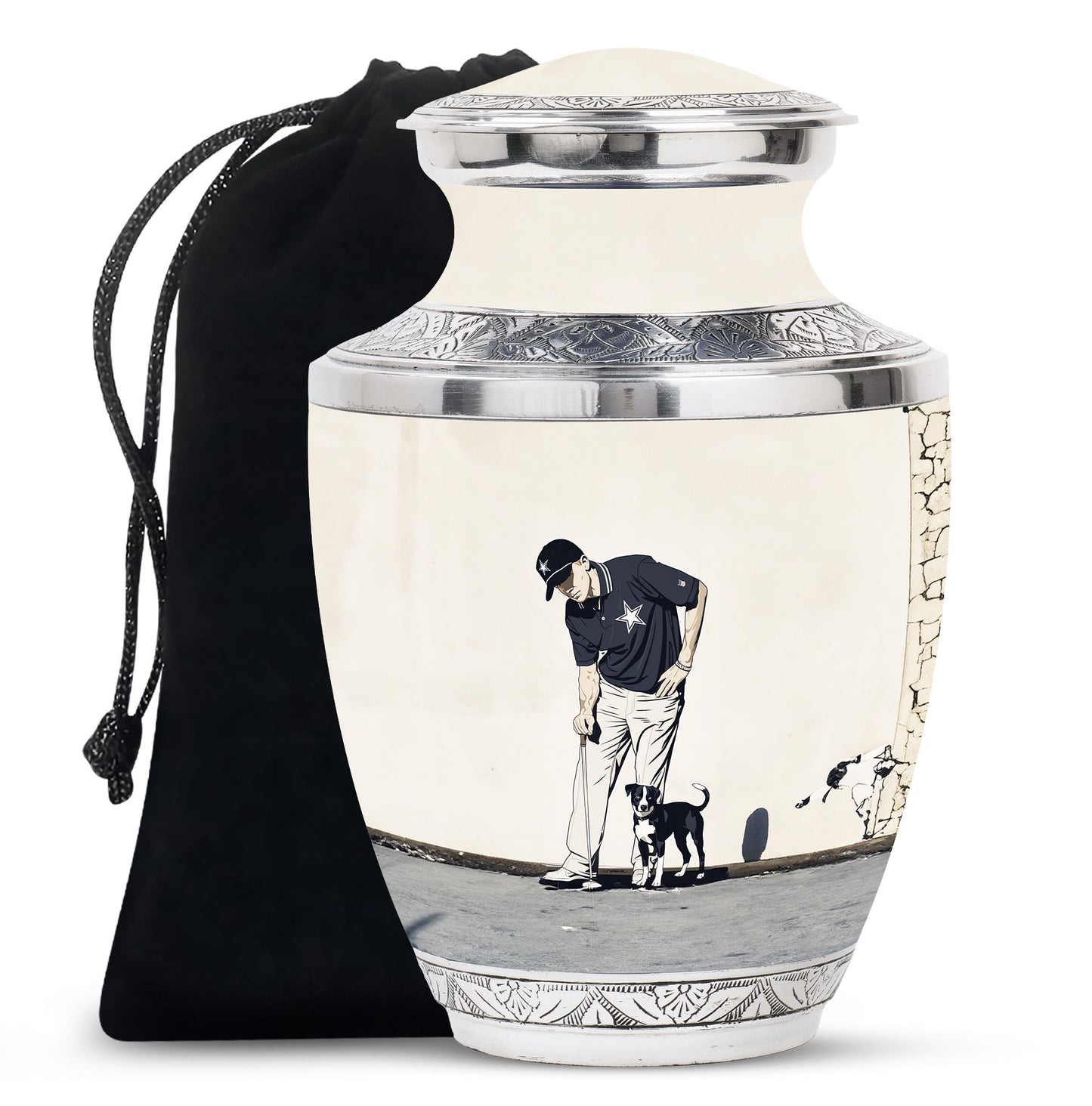 Personalized Golf Cremation Urn for Human Ashes - 10-inch, 200 cu in - Yatskia