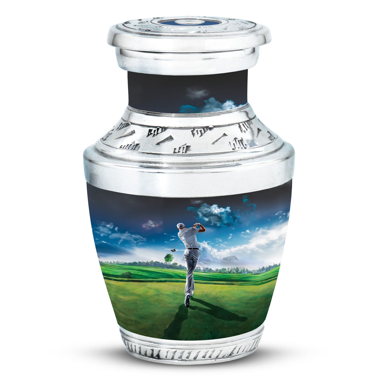 Personalized Golf Keepsake Urn for Women - 10-inch, 200 cu in - Yatskia