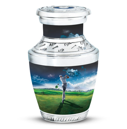 Personalized Golf Keepsake Urn for Women - 10-inch, 200 cu in - Yatskia