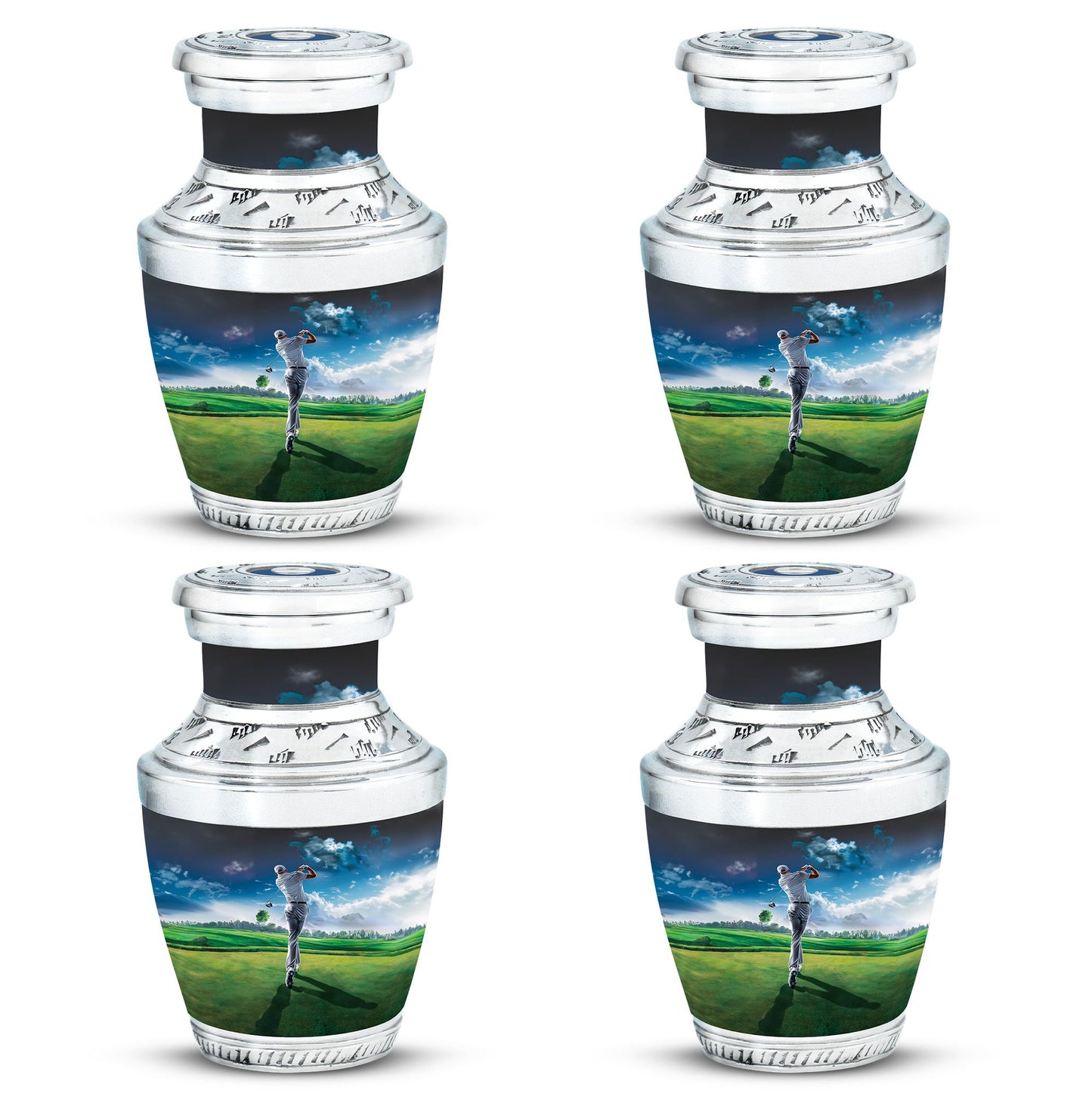 Personalized Golf Keepsake Urn for Women - 10-inch, 200 cu in - Yatskia
