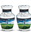 Golf Small Urn For Ashes For Women Funeral, Ashes Memorial Urn