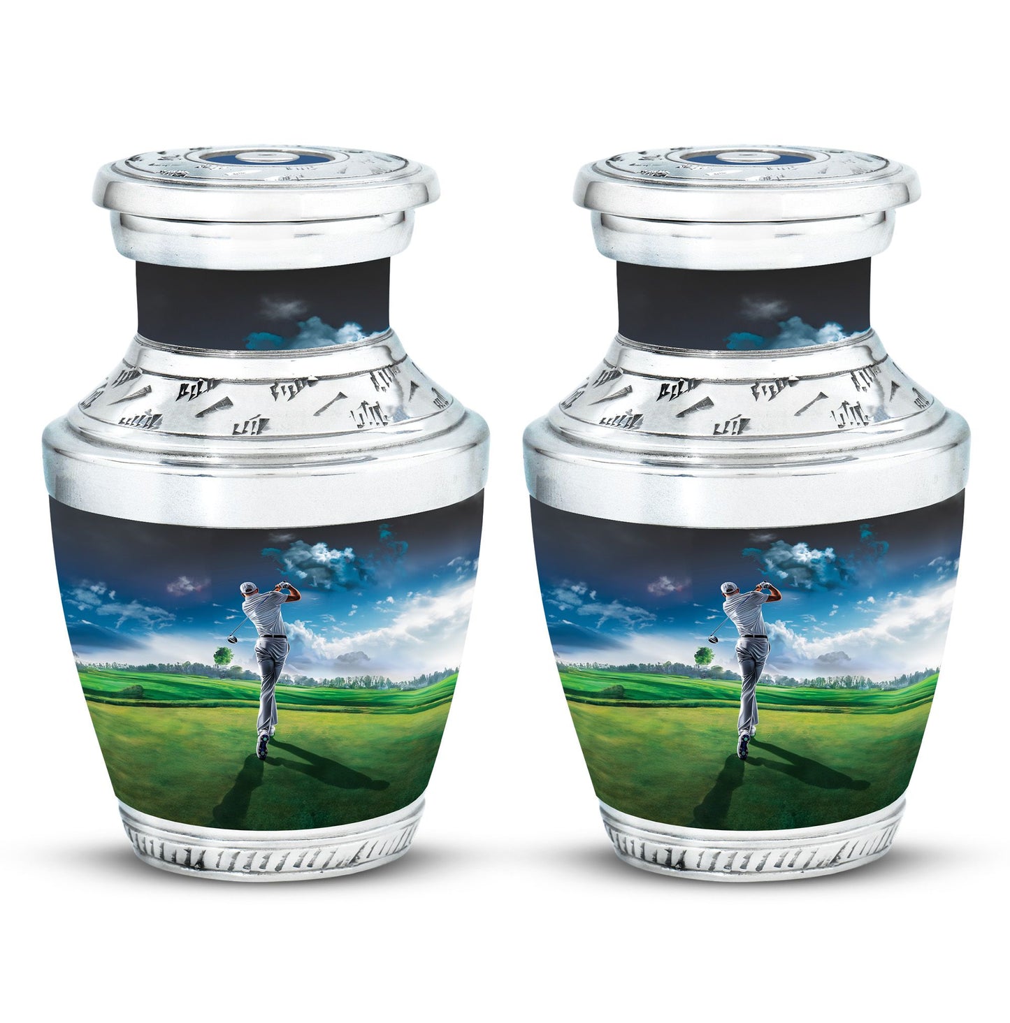 Personalized Golf Keepsake Urn for Women - 10-inch, 200 cu in - Yatskia