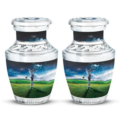Personalized Golf Keepsake Urn for Women - 10-inch, 200 cu in - Yatskia