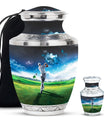 Golf Small Urn For Ashes For Women Funeral, Ashes Memorial Urn