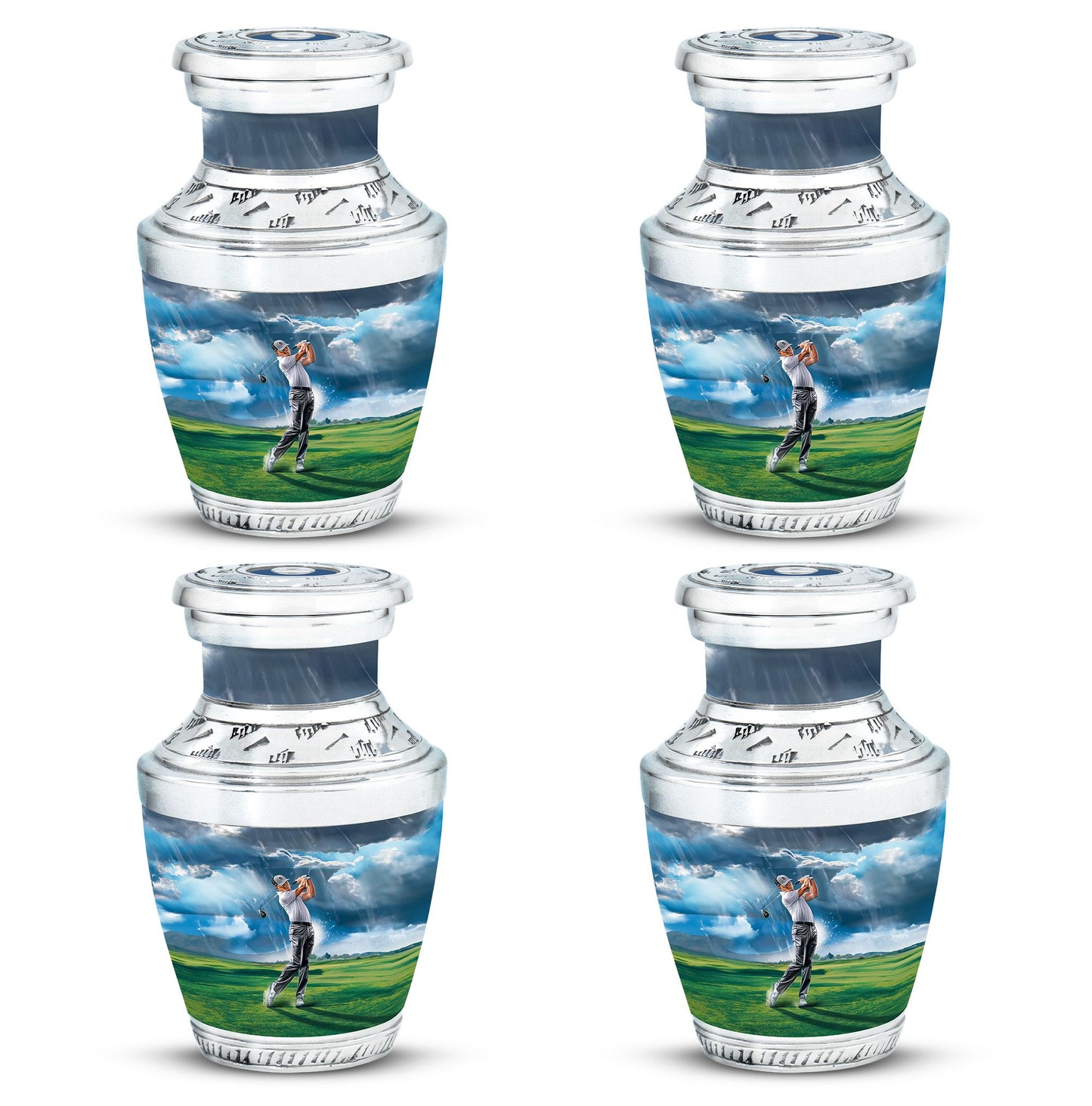 Personalized Golf Cremation Urn for Adult Male - 10-inch, 200 cu in - Yatskia