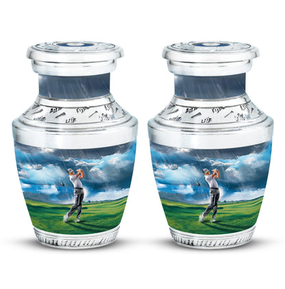 Personalized Golf Cremation Urn for Adult Male - 10-inch, 200 cu in - Yatskia