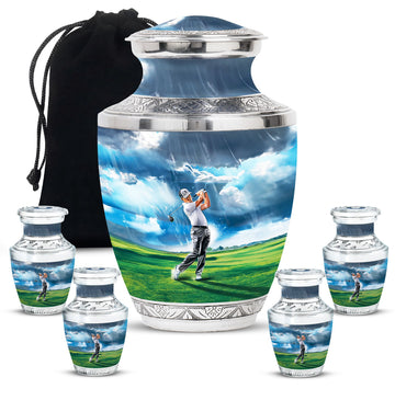 Large Urn With 4 Keepsake Urn