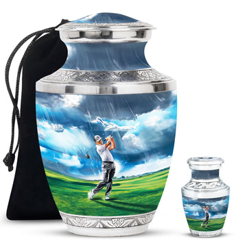 Large Urn With 1 Keepsake Urn