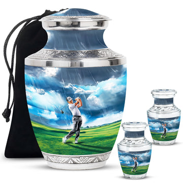 Large Urn With 2 Keepsake Urn