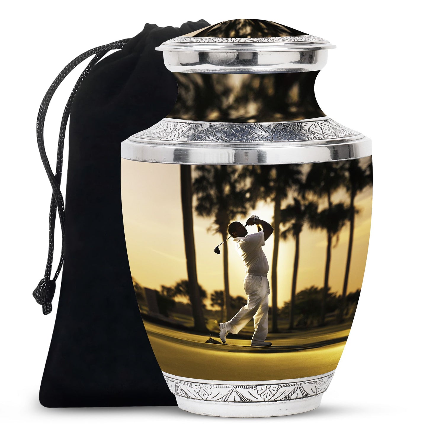 Personalized Golf Cremation Urn for Mom - 10-inch, 200 cu in - Yatskia