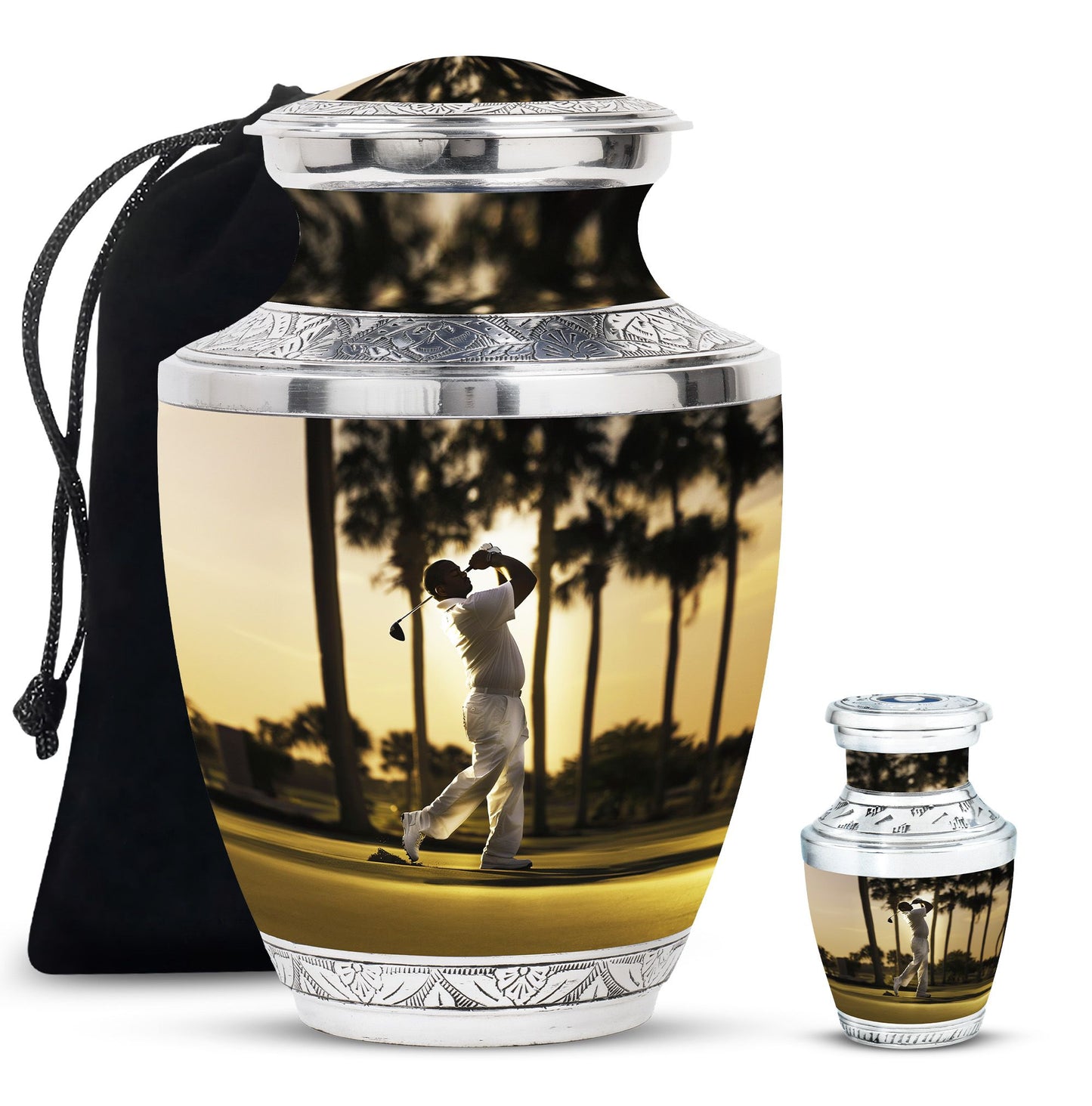 Personalized Golf Cremation Urn for Mom - 10-inch, 200 cu in - Yatskia