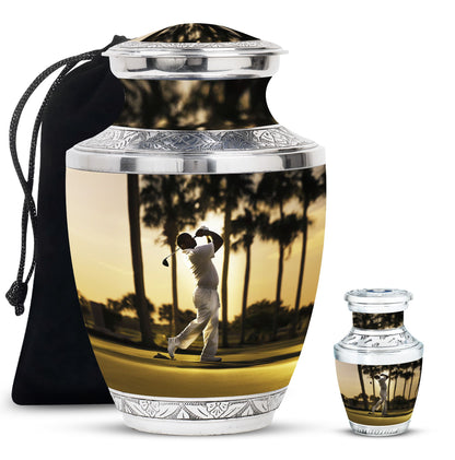Personalized Golf Cremation Urn for Mom - 10-inch, 200 cu in - Yatskia