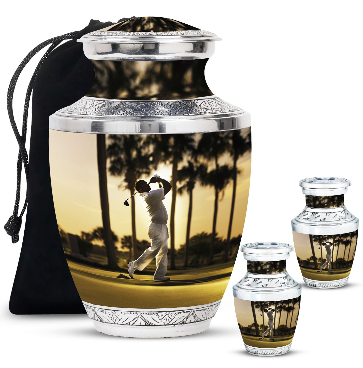 Personalized Golf Cremation Urn for Mom - 10-inch, 200 cu in - Yatskia