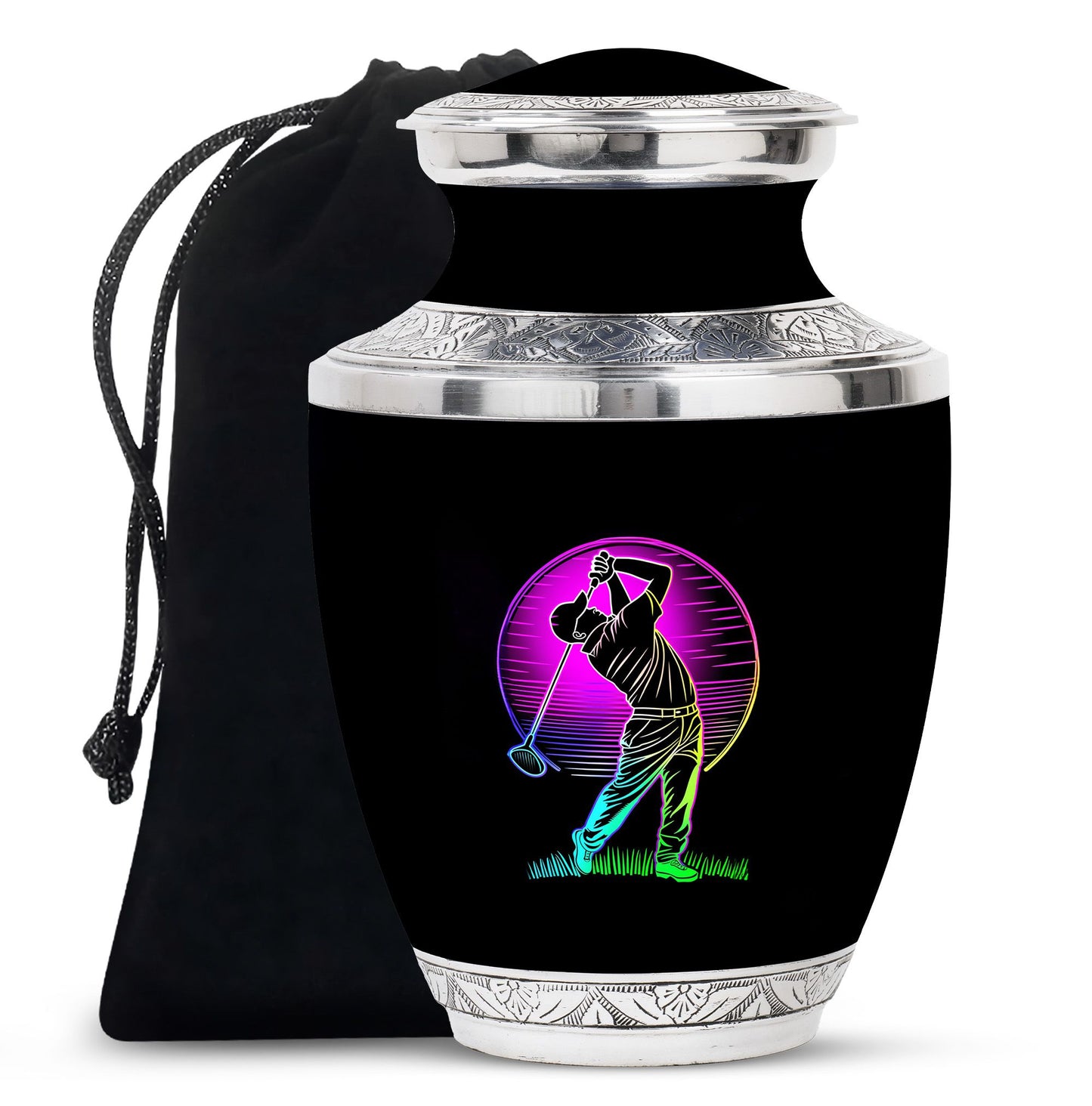 Personalized Golf Cremation Urn for Adult - 10-inch, 200 cu in - Yatskia