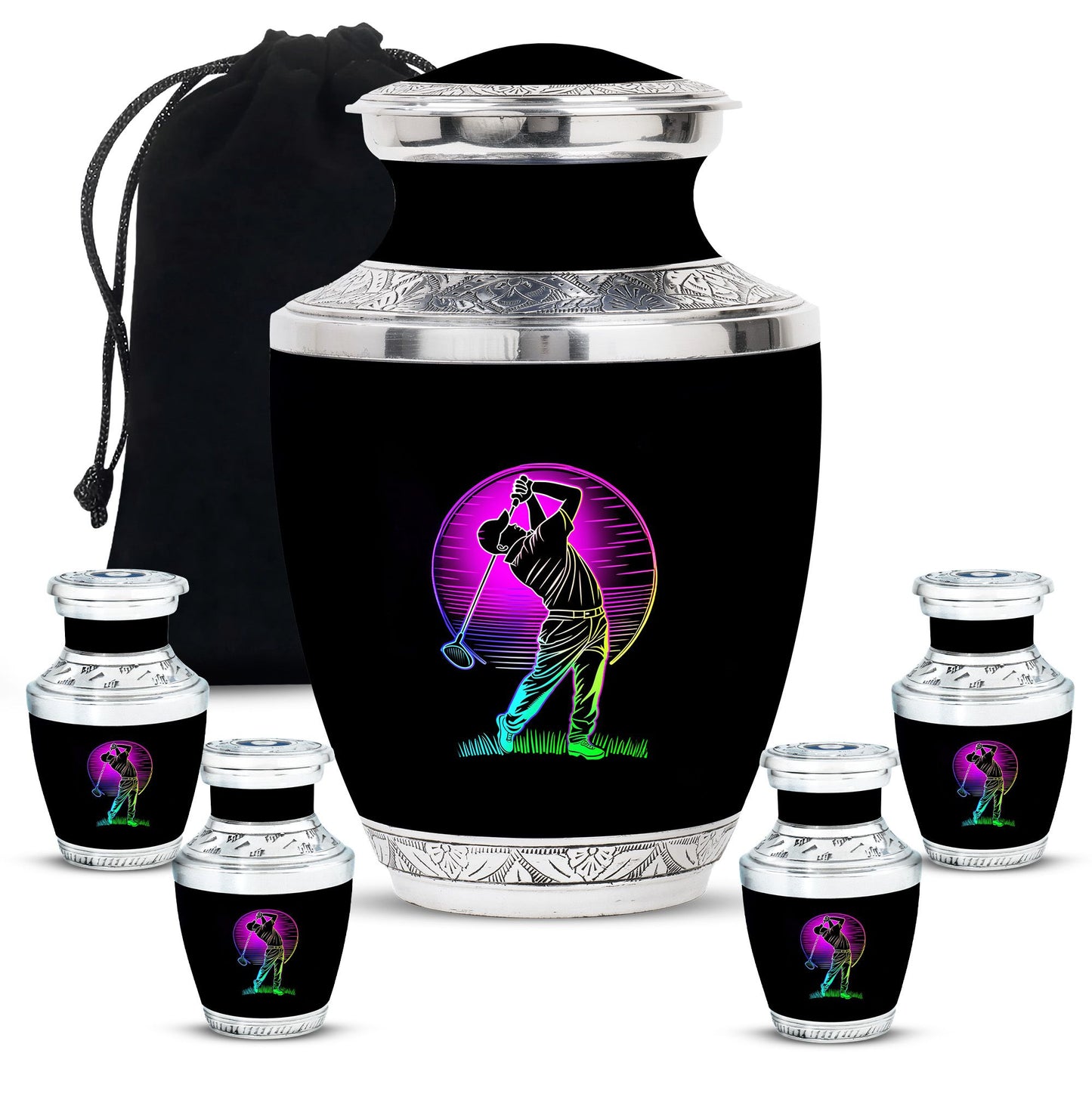 Personalized Golf Cremation Urn for Adult - 10-inch, 200 cu in - Yatskia
