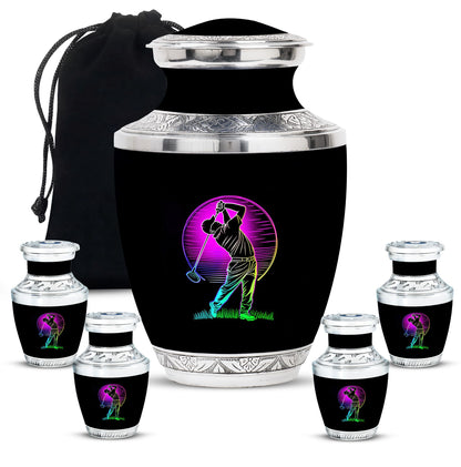 Personalized Golf Cremation Urn for Adult - 10-inch, 200 cu in - Yatskia