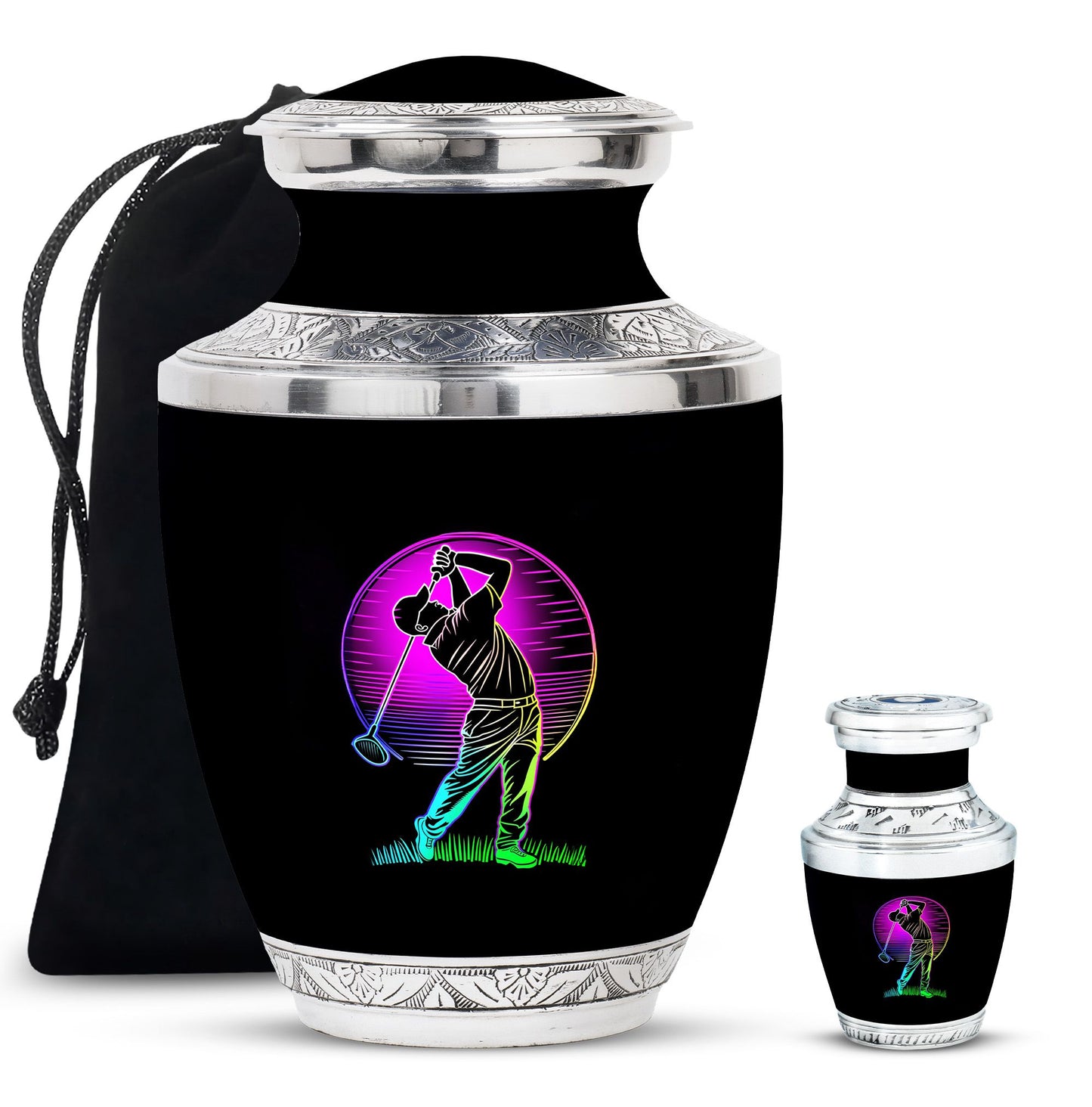Personalized Golf Cremation Urn for Adult - 10-inch, 200 cu in - Yatskia