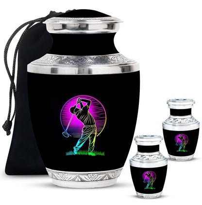 Personalized Golf Cremation Urn for Adult - 10-inch, 200 cu in - Yatskia