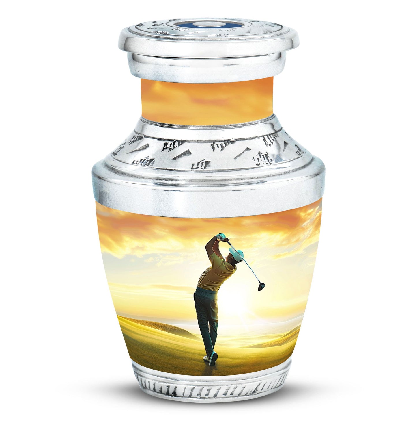 Personalized Golf Memorial Urn for Human Ashes - 10-inch, 200 cu in - Yatskia